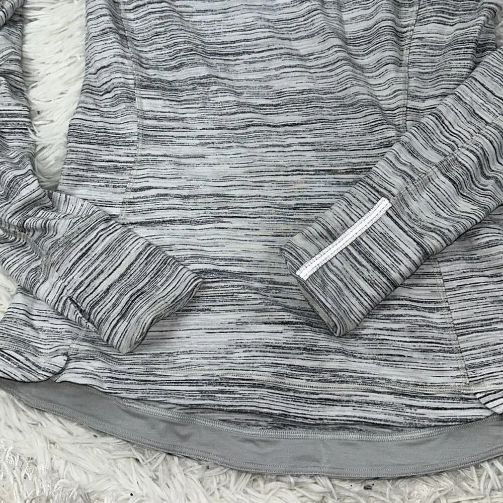 Lululemon Runderful Long Sleeve Space Dye Camo White Silver Spoon / Silver Spoon